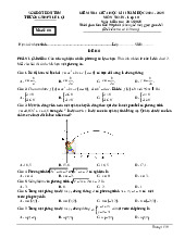 Đề giữa học kì 2 Toán 10 năm 2024 – 2025 trường THPT Lê Lợi – Kon Tum có đáp án