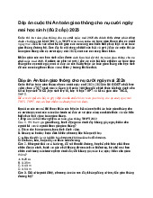 Đáp án cuộc thi An toàn giao thông cho nụ cười ngày mai học sinh