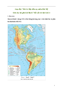 Giải Địa lí 7 Bài 14: Đặc điểm tự nhiên Bắc Mỹ | Kết nối tri thức