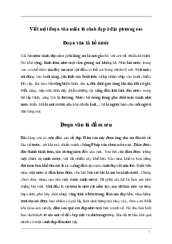 Viết một đoạn văn miêu tả cảnh đẹp ở địa phương em (8 mẫu | Tập làm văn lớp 5