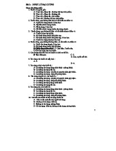 Trắc Nghiệm Dược Lý - Ôn Tập Kiến Thức Cơ Bản (MĐ 101)