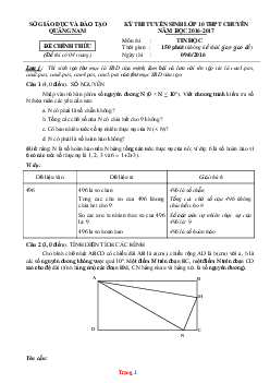 Đề Tuyển Sinh 10 Môn Tin Học Chuyên Sở GD Quảng Nam 2016-2017 (Có Lời Giải)