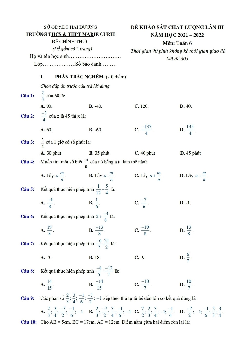 Đề khảo sát Toán 6 lần 3 năm 2021 – 2022 trường Marie Curie – Hải Dương