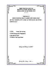 Tiểu luận Nghiên cứu vấn đề an ninh mạng máy tính không dây | Môn Phương pháp nghiên cứu khoa học - Đại học Quảng Nam