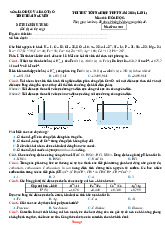 Đề Thi Thử Tốt Nghiệp Môn Hóa 2026 Sở GD Thái Nguyên Lần 1 Giải Chi Tiết