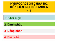 hydrocacbon chưa no | Bài giảng môn Hóa hữu cơ | Đại học Bách khoa hà nội