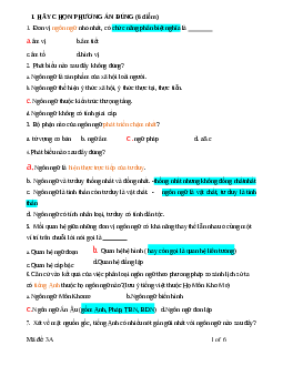Câu hỏi trắc nghiệm môn dẫn luận ngôn ngữ có đáp án
