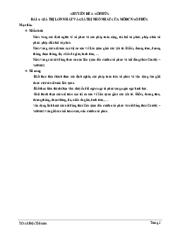 Bài giảng giá trị lớn nhất và giá trị nhỏ nhất của môđun số phức Toán 12