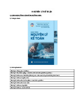 Tóm tắt kiến thức Nguyên lí kế toán Chương 1, 2 | Đại học Kinh tế Thành phố Hồ Chí Minh