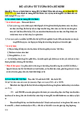 Cơ sở hình thành tư tưởng Hồ Chí Minh và giá trị truyền thống dân tộc môn Tư tưởng Hồ Chí Minh | Trường đại học Mở Hà Nội