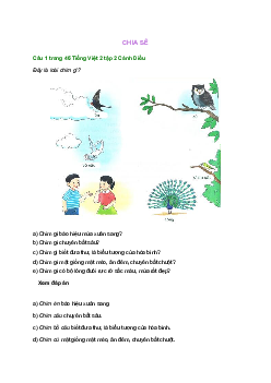 Giải SGK môn Tiếng việt 2 - Bài 24: Bờ tre đón khách(7) | Cánh Diều