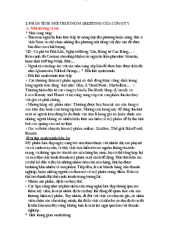 Phân tích môi trường Makerting của công ty