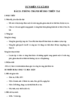 Giáo án Tự nhiên và xã hội 2 sách Chân trời sáng tạo (Cả năm)| Bài 28