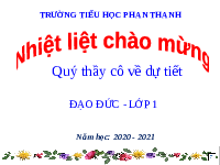 Giáo án điện tử Đạo đức 1 Bài 12 Cánh diều: Phòng tránh bị ngã