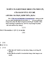 Lý thuyết chương ma trận, định thức, hạng | Môn đại số tuyến tính