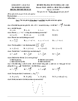 Đề thi học kì 1 Toán 12 năm 2019 – 2020 trường THPT Bùi Thị Xuân – TP HCM