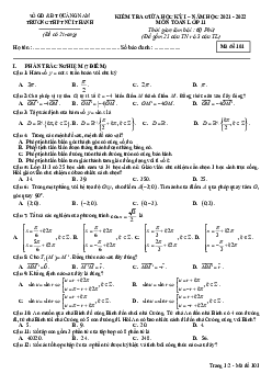 Đề kiểm tra giữa kỳ 1 Toán 11 năm 2021 – 2022 trường THPT Núi Thành – Quảng Nam