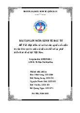 Vai Trò Nguồn Vốn Dân Cư và Tư Nhân | Môn Kinh tế đầu tư - Đại học Kinh Tế Quốc Dân