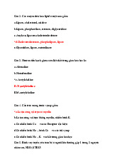 Câu hỏi trắc nghiệm Chuyên đề về enzym tiêu hóa và hormon cơ thể môn Sinh lý | Trường Đại học Kinh Doanh và Công Nghệ Hà Nội