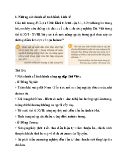 Giải SGK Lịch sử 8 bài 6: Kinh tế, văn hóa và tôn giáo ở Đại Việt trong các thế kỉ XVI - XVIII | Chân trời sáng tạo