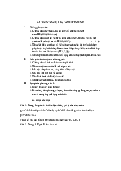 Đề cương ôn tập đại số tuyến tính môn Đại số tuyến tính | Đại học Bách Khoa, Đại học Đà Nẵng