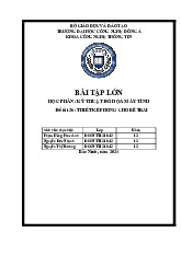 Bài Tập Lớn: Thiết Kế Phòng Cho Bé Trai | Môn Kỹ thuật đồ họa máy tính - Đại học Công Nghệ Đông Á