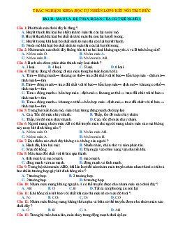 Trắc nghiệm KHTN 8 Kết nối tri thức bài 33 Máu và hệ tuần hoàn của cơ thể người (có đáp án)