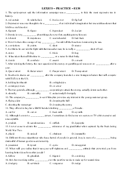 Tuyển tập các câu hỏi từ vựng khó trong đề thi học sinh giỏi 12 THPT, Olympic