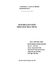 Bản chất và vai trò của pháp luật | Bài Tiểu Luận Pháp Luật Đại Cương