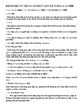 Đề cương môn Kỹ năng giao tiếp - Trường Đại học lao động -  xã hội