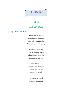 Giải Bài tập cuối tuần lớp 4 môn Tiếng Việt Cánh diều - Tuần 24 (Nâng cao)
