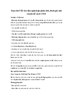Soạn bài Viết văn bản nghị luận phân tích, đánh giá một truyện kể Ngữ Văn 10 sách Chân trời sáng tạo