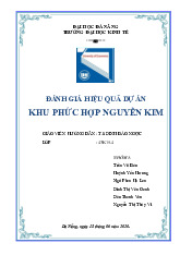 Đánh giá hiệu quả dự án | môn Kinh tế vĩ mô | trường Đại học Huế