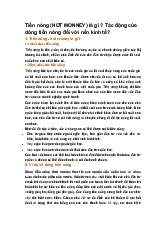 Tiền nóng (HOT MONNEY) là gì ? Tác động của dòng tiền nóng đối với nền kinh tế?