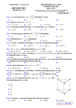 Đề kiểm tra học kì 1 Toán 12 năm 2022 – 2023 sở GD&ĐT Đắk Nông