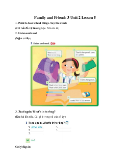 Family and Friends 3 Unit 2 Lesson 5 This is his ruler
