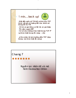 Bài giảng chương 7 môn Kinh tế vi mô