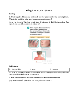 Tiếng Anh 7 Global Success Unit 2 Skills 1