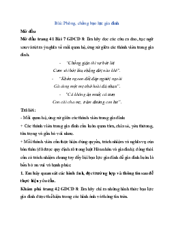 Giải SGK Giáo dục công dân 8 bài 7: Phòng, chống bạo lực gia đình | Chân trời sáng tạo
