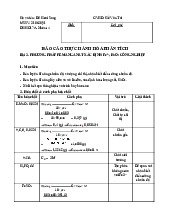 Bài cáo thực hành môn Hóa phân tích | Đại học Công nghiệp Thực phẩm Thành phố Hồ Chí Minh