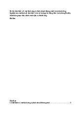 Tìm hiểu về 1 mô hình công ty kinh doanh thương mại và các hoạt động logistics của mô hình đó. Tìm hiểu về cơ sở hạ tầng( hệ thống kho và cửa hàng bán lẻ), khách hàng mục tiêu, chính sách dịch vụ khách hàng | Bài tiểu luận môn Quản trị Logistics