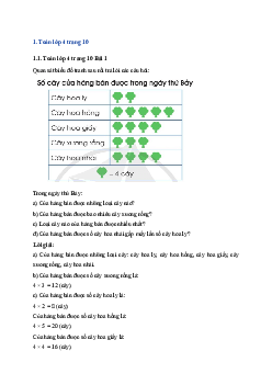 Bài 3: Toán lớp 4 trang 10, 11 Ôn tập về một số yếu tố thống kê và xác suất Cánh diều