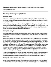 Hệ mặt trời có bao nhiêu hành tinh? Thứ tự các hành tinh trong hệ mặt trời