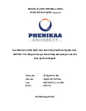 Tác động của truyện tranh trong việc quảng bá văn hóa Hàn Quốc ra thế giới | Bài tiểu luận kết thúc học phần Nhập môn Hàn Quốc học | Trường Đại học Phenikaa