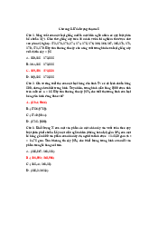 Trắc nghiệm chương 8  môn xác suất thống kê| Đại học Kinh tế Quốc Dân