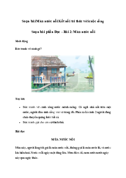 Soạn bài Mùa nước nổi (trang 12) | Tiếng việt 2 sách Kết nối tri thức