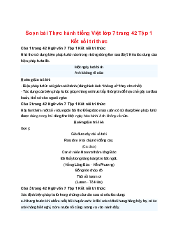 Soạn bài Thực hành tiếng Việt trang 42 | Ngữ văn 7 Tập 1 Kết nối tri thức