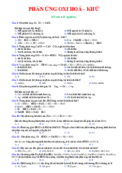 Bài tập trắc nghiệm phản ứng oxi hoá khử Hóa 10 (có đáp án)