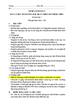 Giáo án Tin học 7 Bài 13: Thực Hành Tổng Hợp sách Kết nối tri thức với cuộc sống