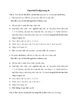 Soạn bài Ôn tập trang 16 - Chân trời sáng tạo